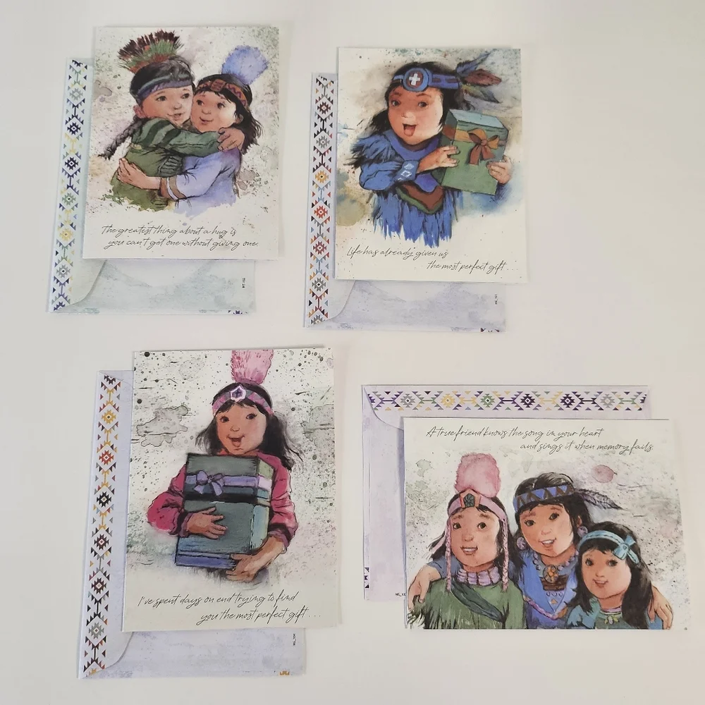 Greeting Cards Bundle Envelopes 8 Piece Friendship St. Labre Indian School Home
